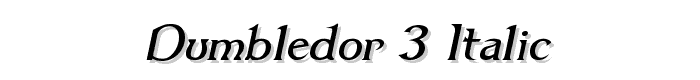 Dumbledor 3 Italic font